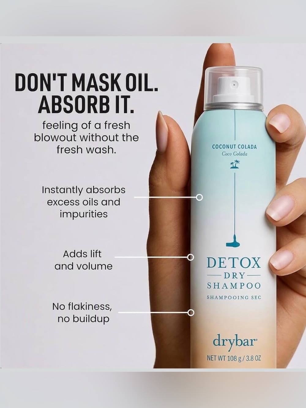 Drybar Detox Dry Shampoo in Aqua-Cream - Coconut Colada - Picture 2 of 5